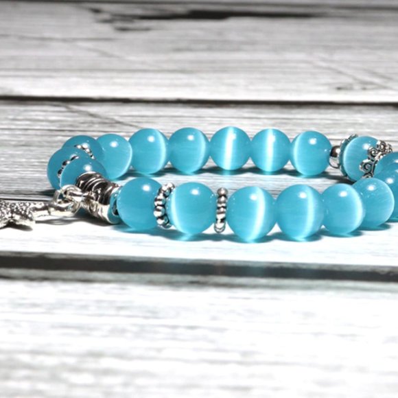 Starfish Opal Beaded Bracelet - Blue - Picture 2 of 5